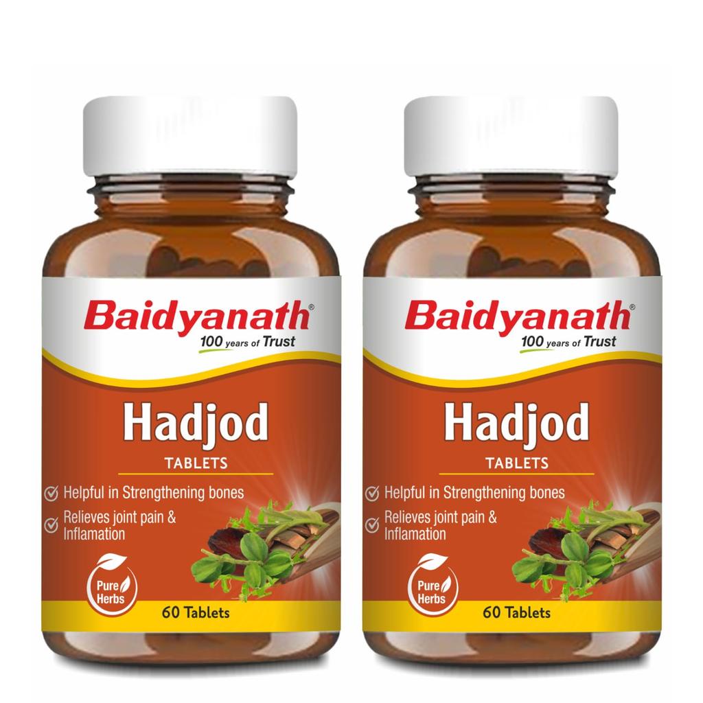 Baidyanath Ayurved Hadjod Herbal Tablets 250 Mg 60 Tabs X Pack Of 2 Natural Ayurvedic Wellness Daily Support Pro