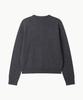 Leondi Fine Merino Wool Round Cardigan - Charcoal