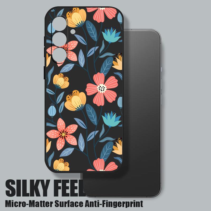 Květinově malovaná skořepina pro Samsung Galaxy S24 S22 Ultra Plus S23 S21 S20 Fe A52 A53 A54 A34 14 5g A51 A32 A13 4g Slim Shockproof Tpu Hybrid Case Cover