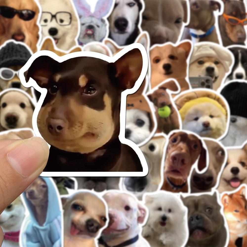 50 stk Kawaii Katt Hund Morsomme Dyr Meme Klistremerker Søte Dekaler Dekorasjon DIY Skateboard Scrapbook Bærbar PC Kjøleskap Bil Barn Leke