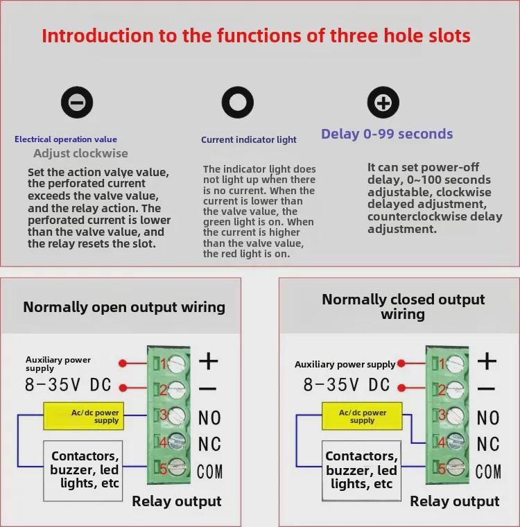 Fengqi DC Current Sensor Switch Module with Overload Protection and Hall Effect Control D360
