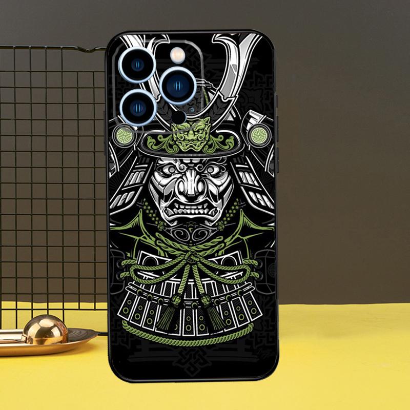 

Самурай, маска японского воина, шлем, защитный чехол для iPhone 11 14 12 13 Pro Max Mini X XR XS Max 7 8 Plus SE2020, чехол для телефона iPhone 7
