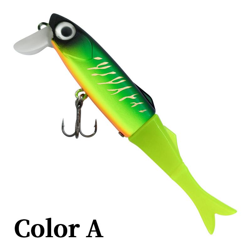 Oem Freshwater Bass Perch Trout Wobbler Fishing Lure Pesca Artificial Hard Baits 65mm 5g Floating Minnow Bait With 3 Soft Tail