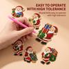 6PCS Full Drill  Santa Claus  Painting Fridge Magnet  Christmas Decoration