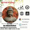 Iron Wall Art Buddha Lotus Metal Sign for Home Decor Office Garden Bar