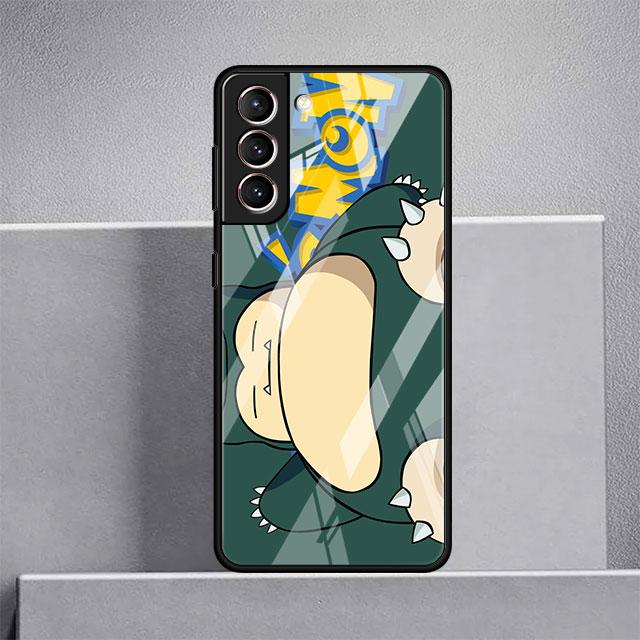Szklane etui na Samsunga Galaxy S22 Ultra S21 Plus S20 FE Note 20 10 Lite S10 S9 S8 S10e Hartowana osłona na telefon Pika Pokemoon Słodkie