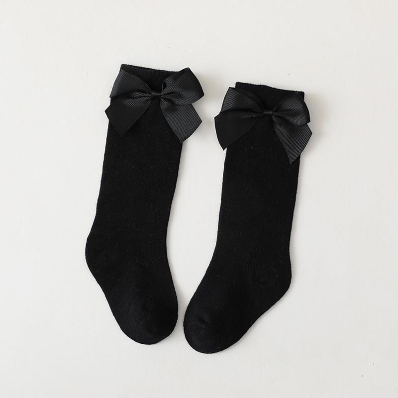 Summer Kids Knee High Socks Baby Girls Boys Bow Long Sock Soft Cotton Mesh Breathable Children Hollow Out Socken For 0-7 Years
