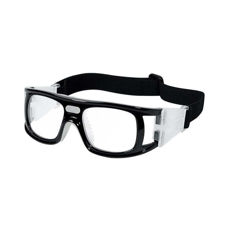 

Professional basketball goggles, suitable for football and other sports, can be fitted with prescription lenses, offering protection against чёрный