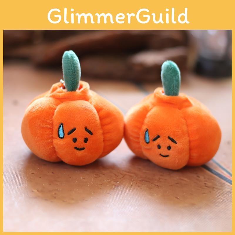 Plush Mini Pumpkin Keychain Super Soft Short Plush Toy Halloween Decor Home
