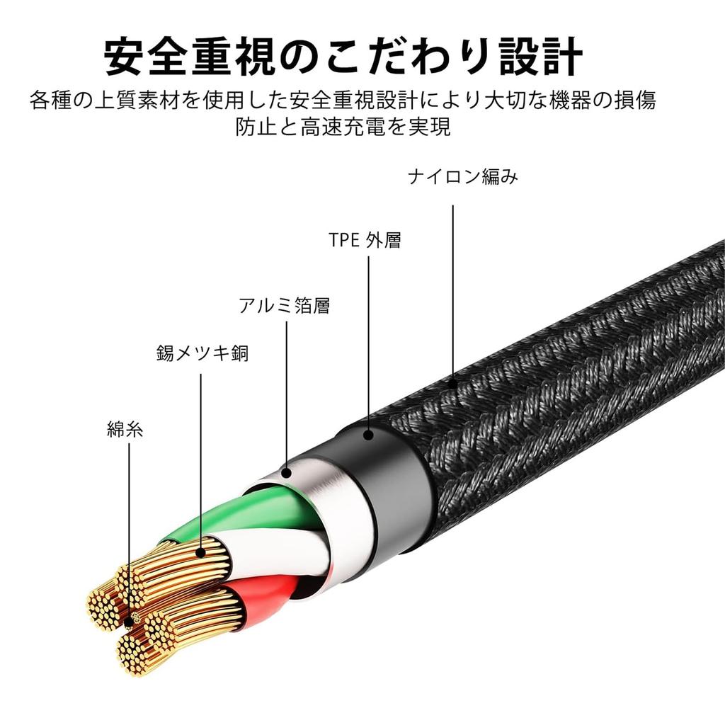 5m rechtwinkliges USB Typ C Kabel Datenübertragung 60W 3A Schnellladung USB Gen2 Typ C auf Robustes Nylon Kompatibel mit Geräten mit USB C wie und Spiel