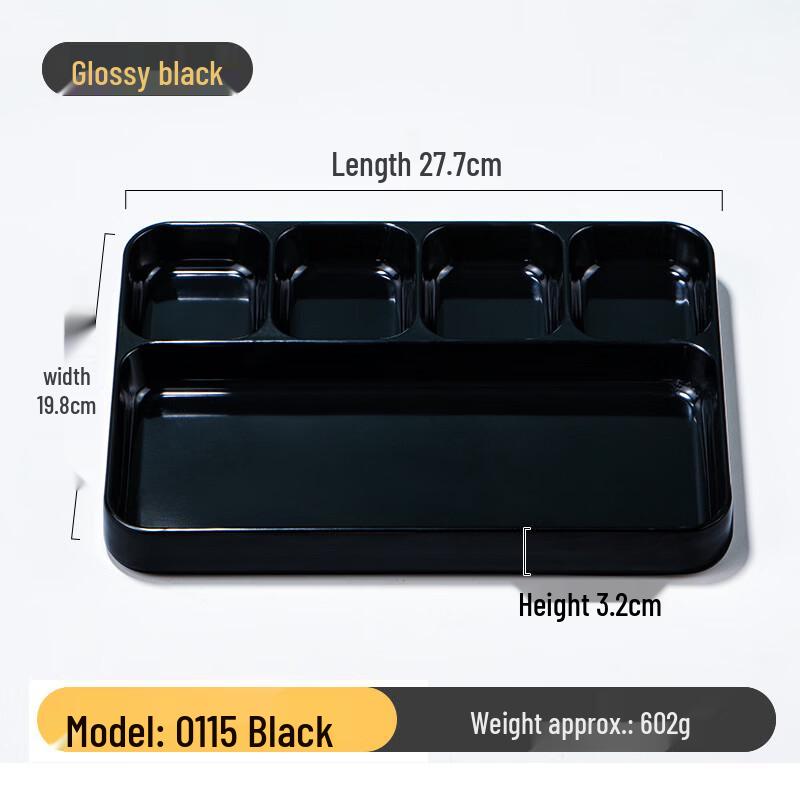 KANGMO Melamine 4-Compartment Square Sauce Dish