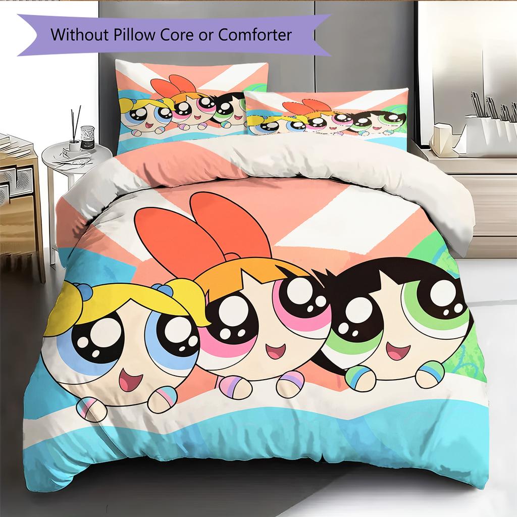 Biancheria da letto con motivo Poster delle Superchicche Decorazione per la Casa Regalo di Compleanno e Festa (1 * copripiumino + 2 * federa, senza nucleo)