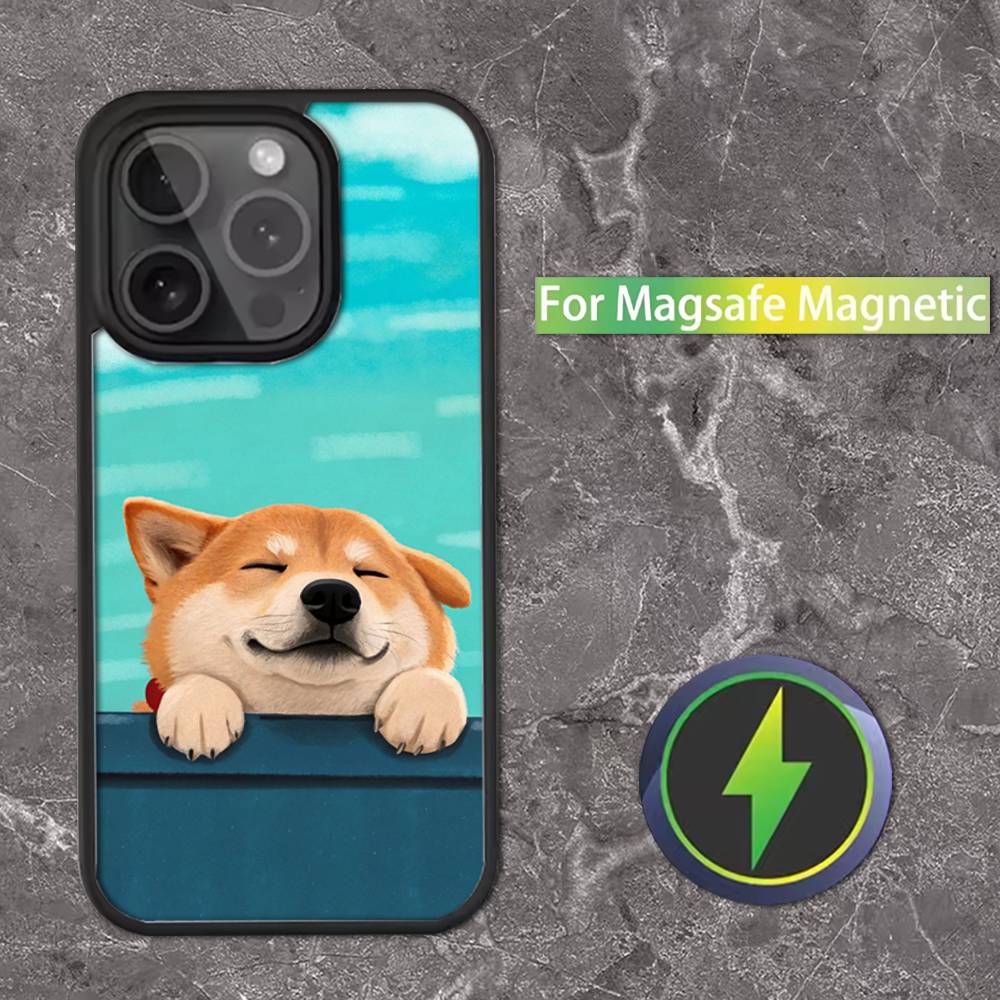 Animal Shiba Inu Dog Cute Phone Case For iPhone 16,15,14,13,12,11,Pro,Max,Plus,Mini,SE Magsafe Magnetic Wireless Charging