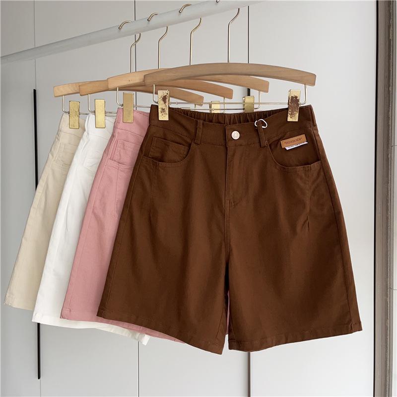 High-Waisted Women's Loose Denim Shorts: Summer 2026 Versatile Plus Size, Wide-Leg, Slimming, Elastic Casual Pants