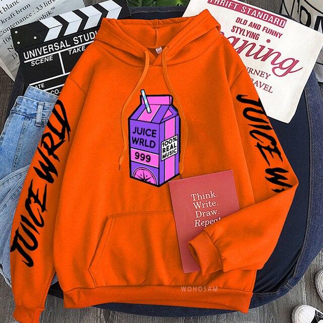 Hot Sale JUICE Wrld Hoodies Thread Sweatshirt Juice Wrld Print