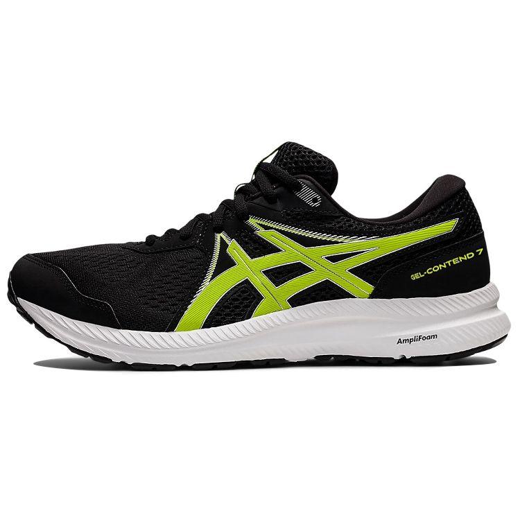Asics Gel-Contend 7 Men Low Top Running Shoes Black Green 1011B040-009 44