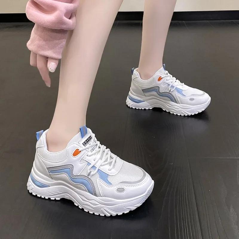 Fashion Trendy Sports Women's Shoes 2024 Autumn New Casual Sports Thick Soled Non Slip Comfortable Women's Shoes Zapatillas De Deporte