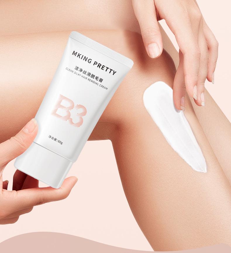 MKING PRETTY Gentle Moisturizing Depilatory Cream - Silky Smooth, Non-Irritating, Soothing, Ideal for Newbies