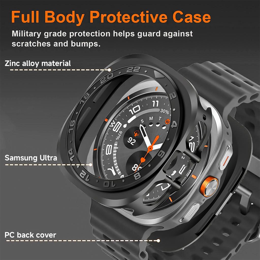 Alloy Metal Case for Samsung Galaxy Watch Ultra 2025 47mm Luxury Protector Cover For Samsung Galaxy Watch ULTRA Protective Shell