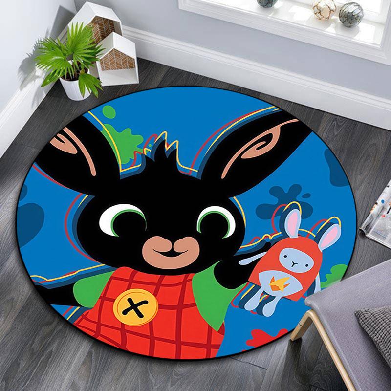 Bing,Round Area Rug,Carpet Rug for Living Room Bedroom Sofa Playroom Decor,Non-slip Floor Mat