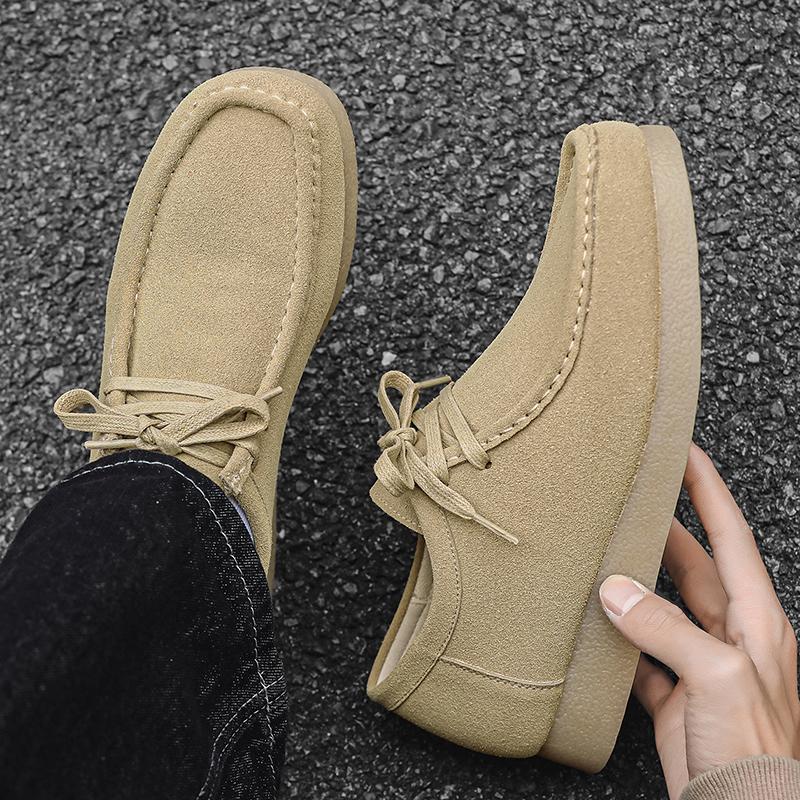 2026 Men's Casual Suede Shoes Vintage Style Lace - Up Flat Shoes Breathable Comfortable Daily Wear Shoes for Walking & Bussiness