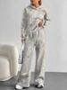 Camouflage European and American Autumn and Winter Casual Long-sleeved Suit Women's Hooded Sweater Trousers Two-piece Set