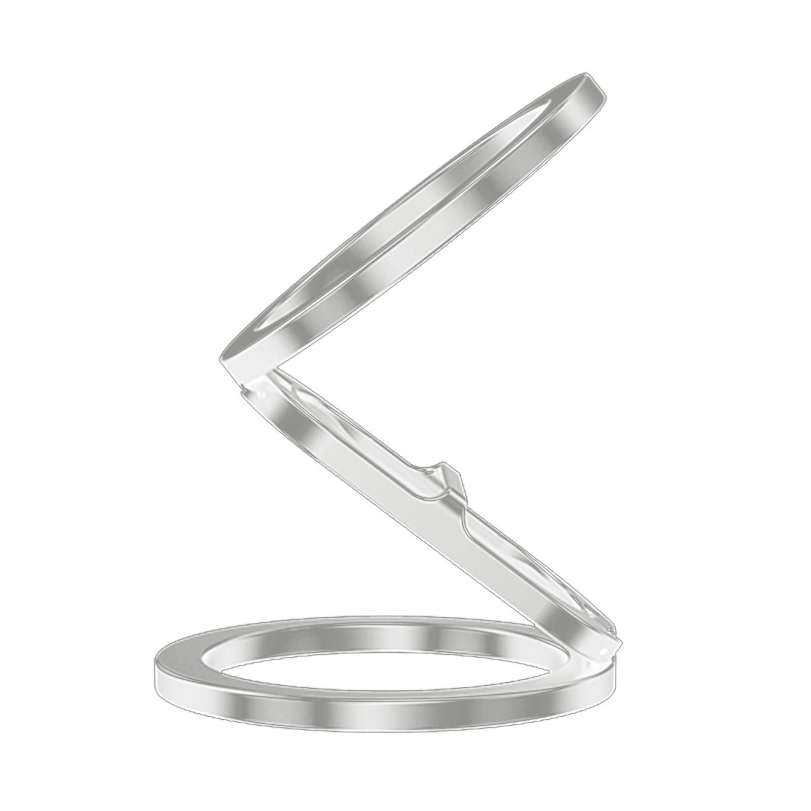 

Двойной магнитный держатель для телефона, прочный магнитный захват, вращающийся на 360 градусов, кронштейны для мобильных телефонов с диагональю 3–7 дюймов серебряный