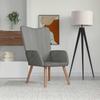 Vidaxl Armchair, Light Gray, Upholstered In Velvet