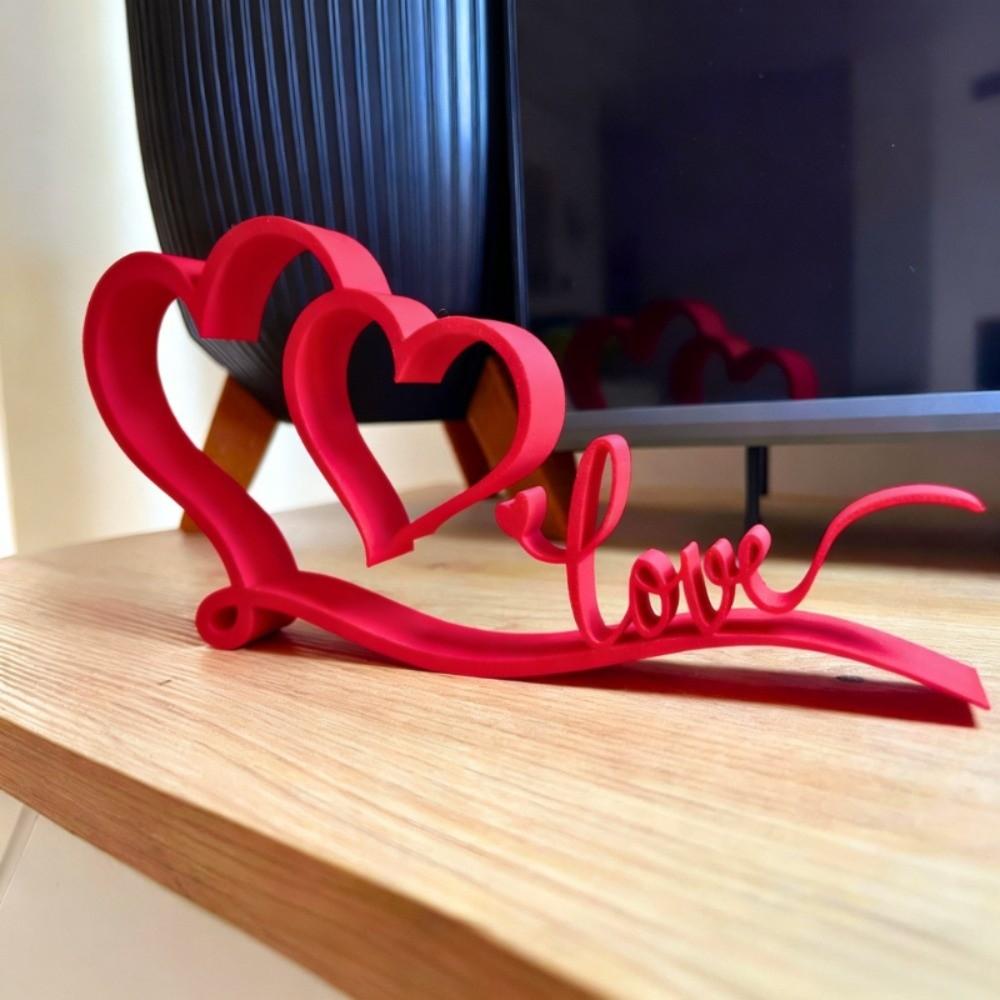 3D Print A Little Sign To Say I Love You Ornament Pink Art Craft Valentine Day Decorations Handmade Red Love Heart Ornaments