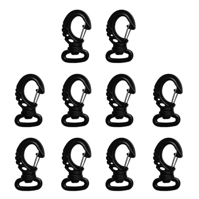 10Pcs Scubas Diving Clip Nylon Swivels Snap Hook Buckles Single Ended Clip Hook Keychains Backpacks Buckles Marine Hardware