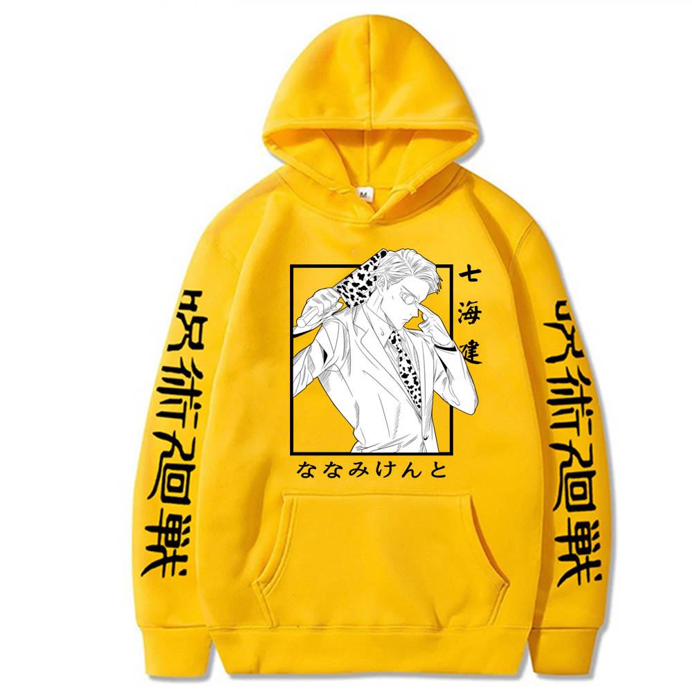 Anime Jujutsu Kaisen Hoodie Print Graphic Hoodies Vintage Oversized Hooded Long Sleeves Soft Men Women Clothes
