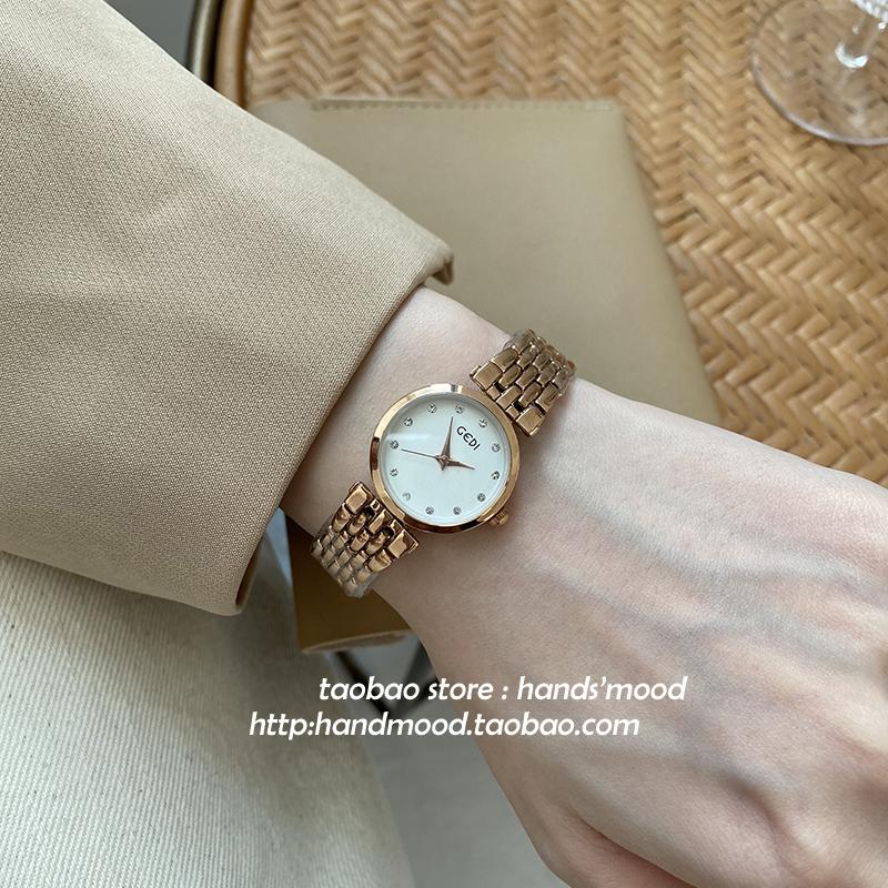 

Korean fashion niche retro gold chain ins Internet celebrity trend quartz watch female AG55