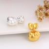 Sterling Silver Hello Kitty Pendant Charm with 999 Fine Silver Bow and Beaded Cartoon Cat Design