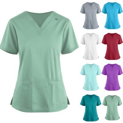 Women's Fashion V-Neck Short Sleeve Overalls With Pockets Clothes