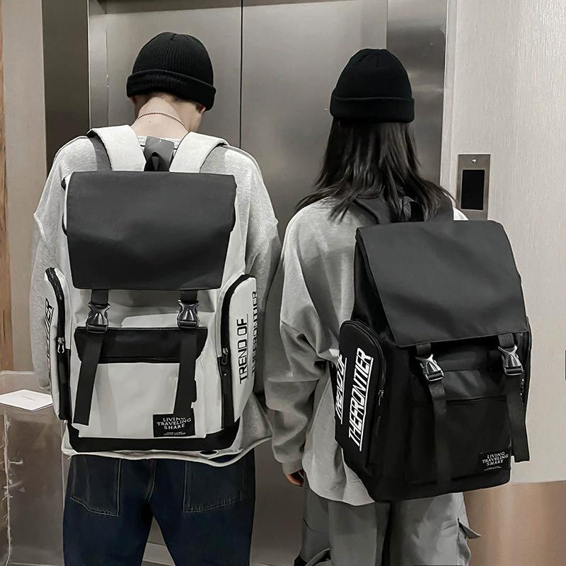 Unisex Fashion Print Backpack, New Design Canvas Backpack, Large Capacity School Travel Bag with Laptop Compartment
