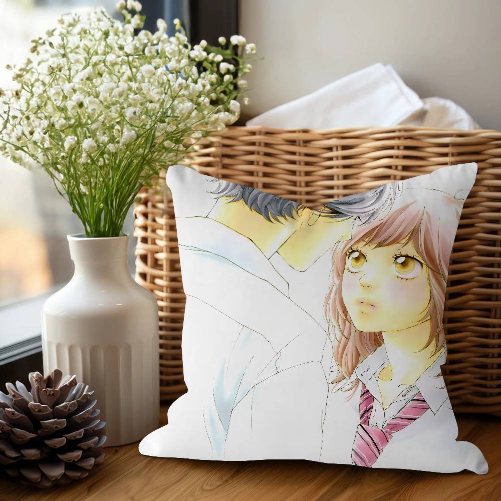 A-Ao H-Haru R-Ride Anime Pillow Cover For Bedroom Room And Living Room Sofa Decorative Cushion Cover
