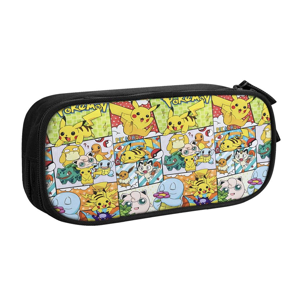 Custom Pokemon Theme Large Capacity Bags for Child Mew School Pencil Bag for Boys Gilrs Kids