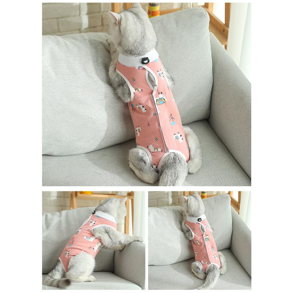 Lovely Cat Recovery Bodysuit After Surgery Castration Cat Surgery Recovery Suit for Wound Healing Post Surgery Care Suit