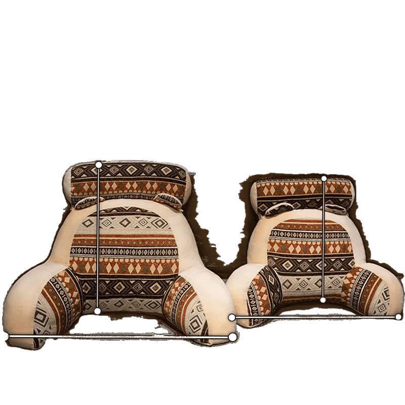 Ethnic Style Soft Bed Head Cushion Pillow – Large Backrest for Reading, Lumbar Support, Pregnancy Comfort