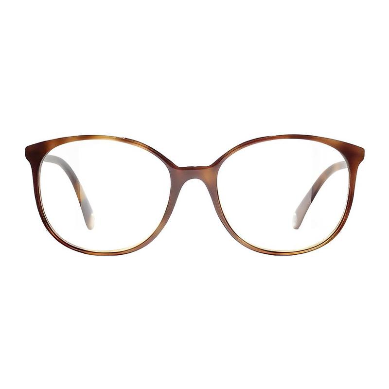 Chanel Eye Fashion Simple Acetate Frame Oval Optical Women's Brown