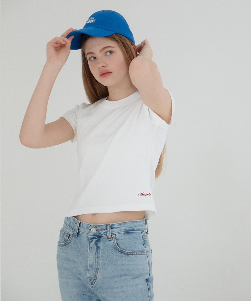 Notibeosnaiseu Nobutna Logo Embroidery T Shirts - White