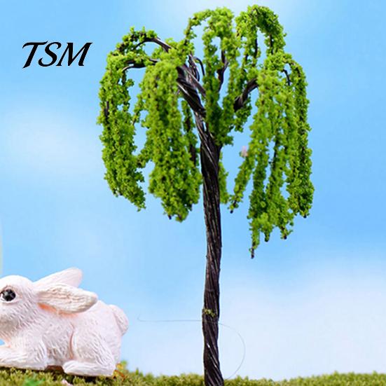 Ornament Plant Miniature Mini Different Shape Plastic Pots Fairy Metal Dollhouse Tree for Home Garden