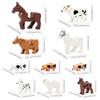 18 STÜCKE Bauernhoftiere Spielzeug Bausteinsets MOC Zubehör Steine Pferd Hund Schwein Kuh Schaf Kompatible Steine Kindergeschenke