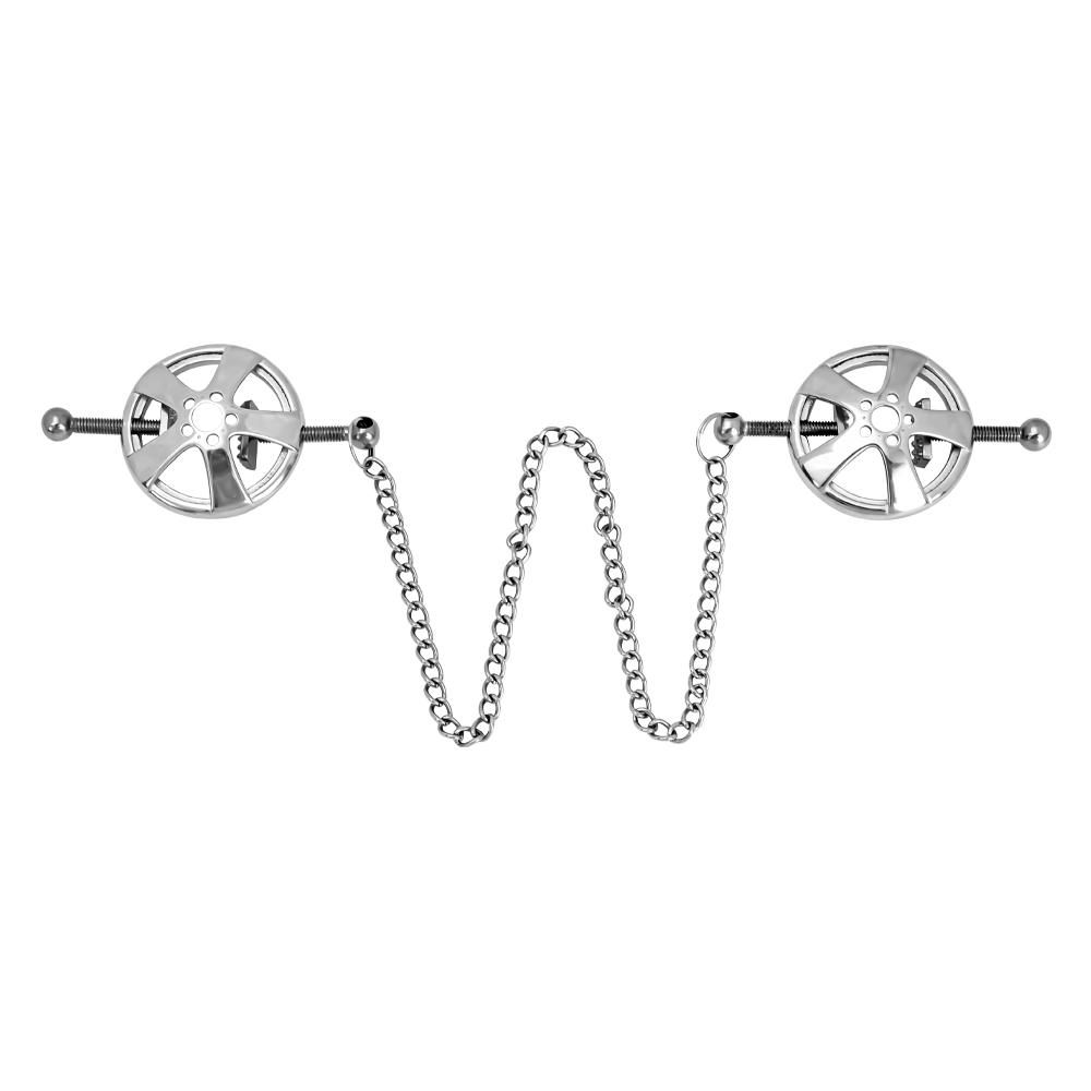 QKKQ 304 Stainless Steel Nipple Clamps Strapon Steel Chain Sexy Underwear Lingerie BDSM Breast Bondage Clips Nipple Clamps