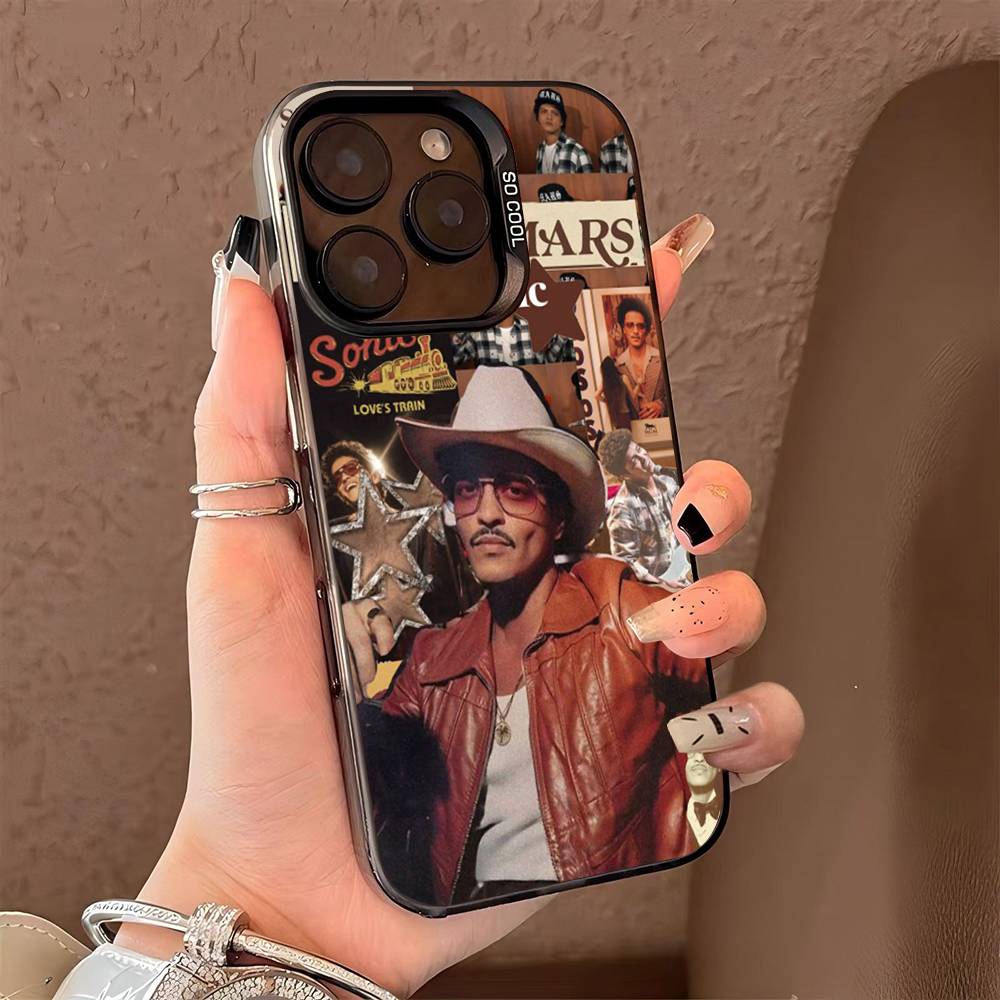 B-Bruno M-Mars Singer Phone Case For IPhone 17 16 15 14 13 Pro 12 11 Pro Max PLUS Color Back Cover