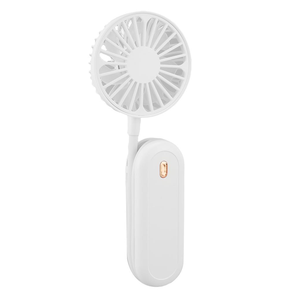 Handlicher Nackenventilator USB Wiederaufladbar Schwanenhals Biegsam Persönlicher Tragbarer Ventilator für Draußen Weiß