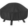 SHINESTAR Fire Pit Cover Round for 22-32 Inches Fire Pits, Lightweight Outdoor FirePit Cover, Windproof Drawstring & Waterproof Layer, 32" Dia X 16"