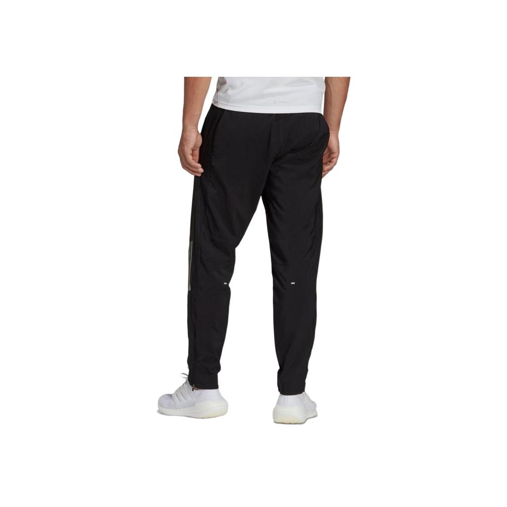 Adidas Logo Print Elastic Cuffs Slim Fit Joggers Men Bottoms Black HR6611
