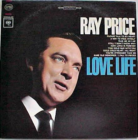 

LP Record RAY PRICE - Love Life CS8989 COLUMBIA 1964 US Country Used