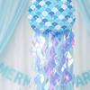 Jellyfish Lanterns Large Hanging Jellyfish Paper Lantern with Mermaid Scales for Under The Sea Baby Shower Ocean Theme Mermaid Birthday